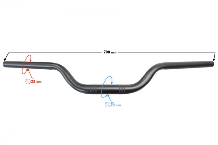 Ghidon Naked 50, lungime 700mm, culoare negru [2]
