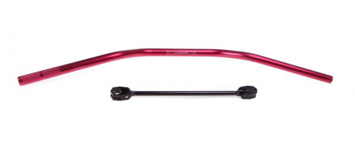 Ghidon moto Leoshi, prindere 22mm, material aluminiu, culoare rosu [2]