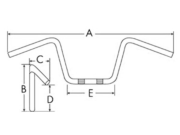 Ghidon moto pentru Chopper 150/250, 22.4mm [2]