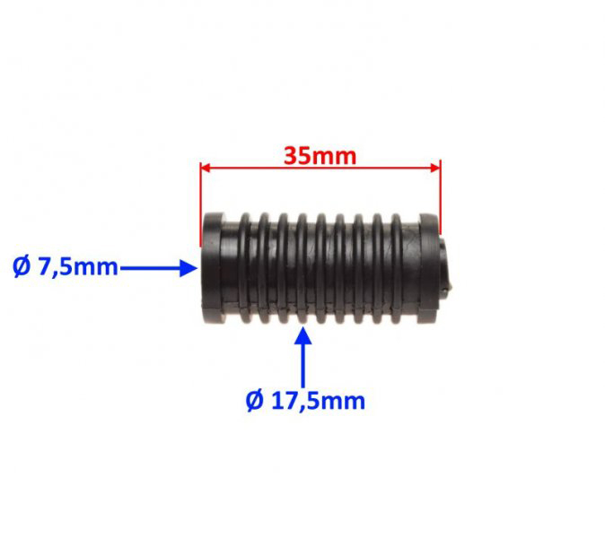Guma protectie pedala schimbator, culoare negru, Yamaha YZF, MT-07, FZ07,XJ6, XJ6N, FZ6, FZ6R [2]