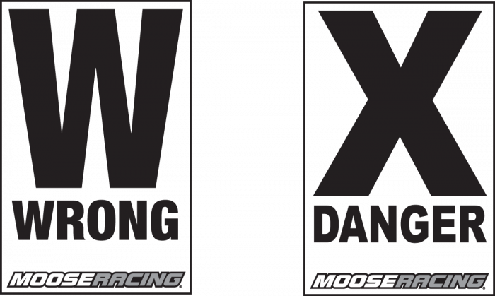 Indicatoare Moose Racing traseu danger-wrong 50 buc