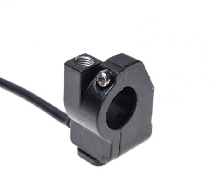 Intrerupator semnalizari moto/atv, montaj pe ghidon, d.22mm, culoare negru, filet prindere oglinda M8x1.25 [3]