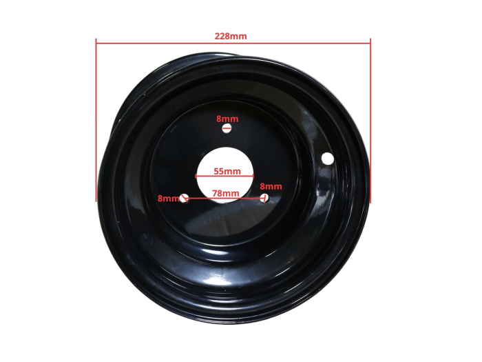 Janta spate ATV 8", 3 prezoane, culoare negru [2]