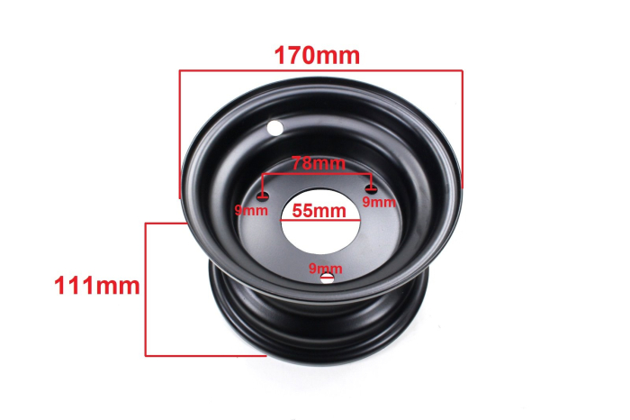 Janta ATV 6", 3 prezoane, culoare negru [2]