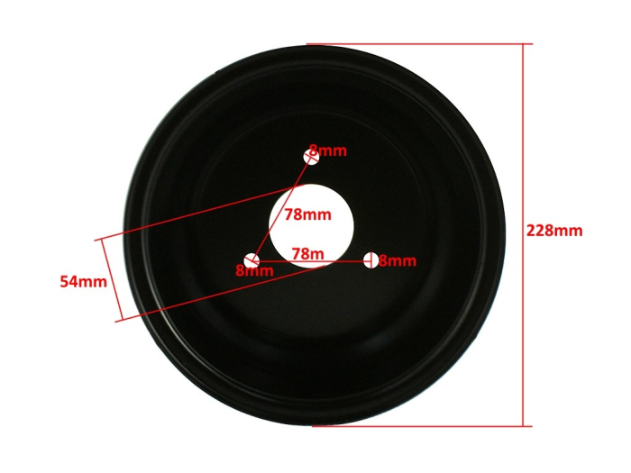 Janta fata ATV 8" 110-125cc, 3 prezoane, culoare negru [3]