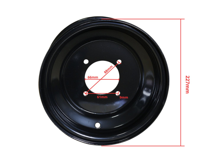 Janta fata ATV 8" 125 Fuxin WB, 4 prezoane, culoare negru [2]