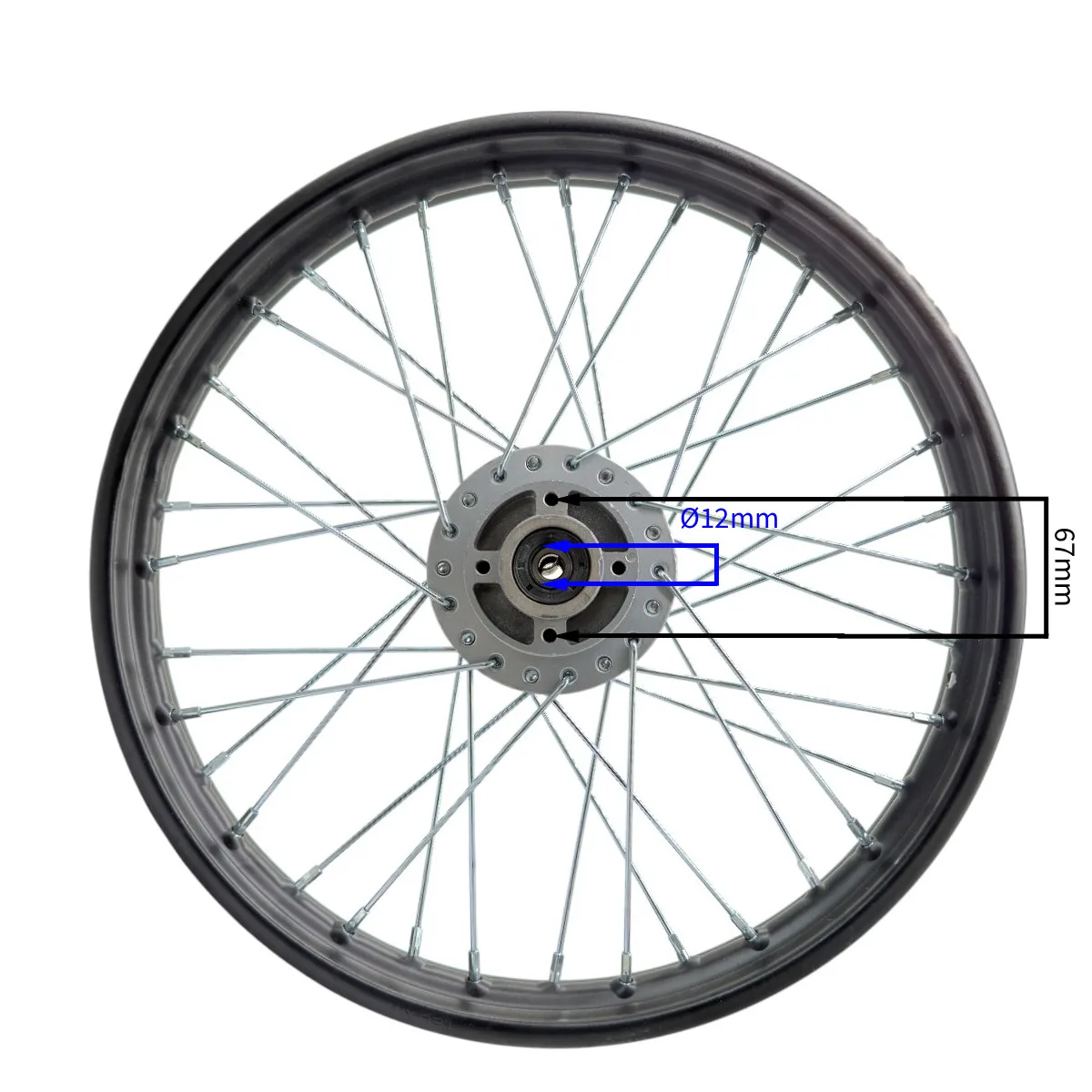 Janta cross,17″, fata, 110cc, argintiu 12 FI [2]