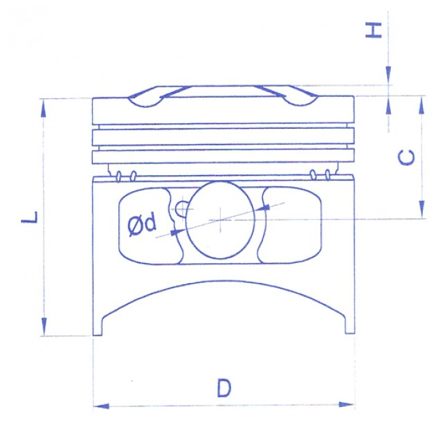 Piston 56,50mm, KYMCO ZING 2 125 13101-KKA7-900 [2]
