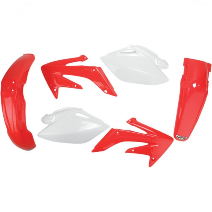 Kit plastice Honda CRF250 2008, alb rosu, culoare OEM