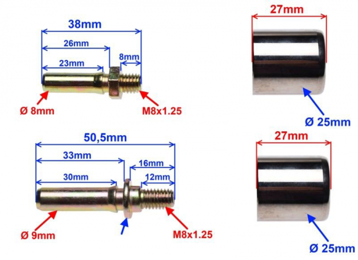Kit reparatie etrier, piston D.25mm [2]