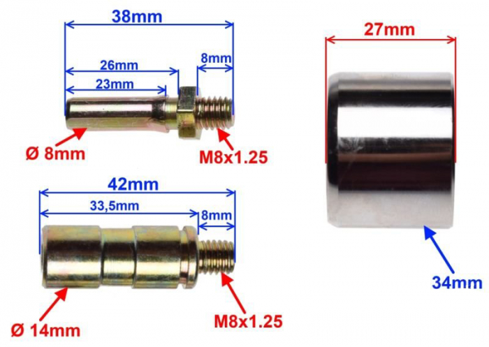 Kit reparatie etrier, piston D.34mm [2]