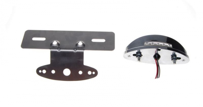 Lampa spate moto, Led, prindere sub carena/aripa, culoare cromat [5]