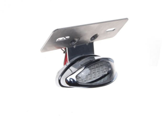 Lampa spate moto, Led, prindere sub carena/aripa, culoare cromat [3]