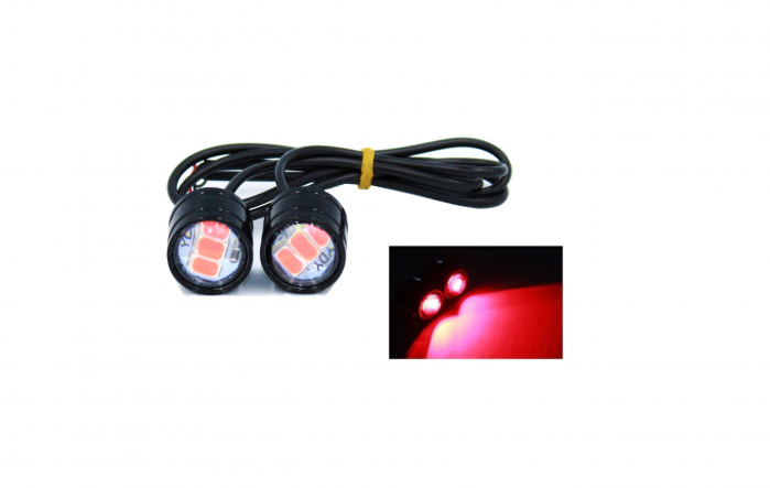 Set 2 lampi STOP MiniLED 12V, lumina rosie [2]