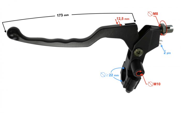 Maneta cu suport ambreiaj Barton Classic 125cc [3]