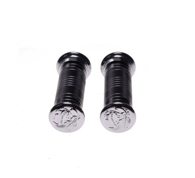 Mansoane moto metal gravura vultur, culoare negru [2]