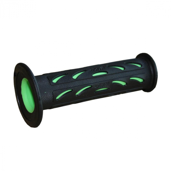 Mansoane sportbike Progrip - capat inchis; ghidon 22mm; L 125mm Culoare Negru Verde