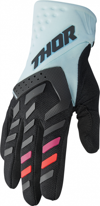 Manusi atv cross dame Thor Spectrum, culoare negru alb menta, marime M