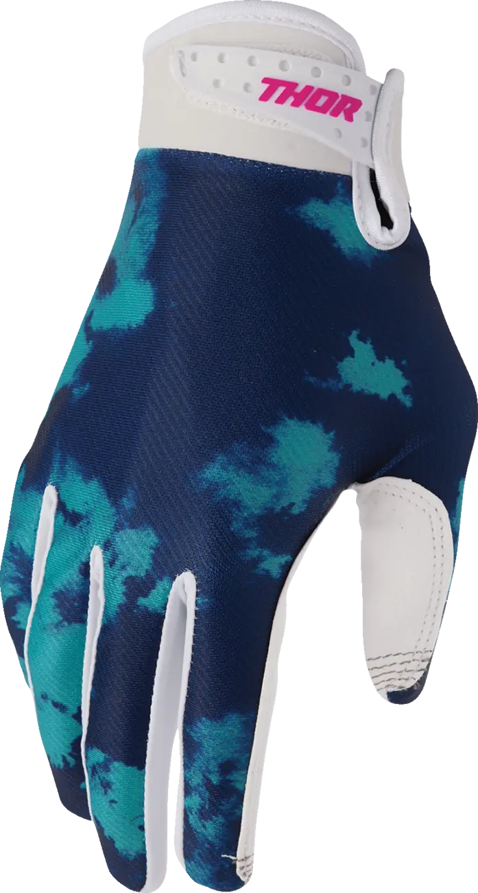 Manusi atv cross Thor Launchmode Bleach, culoare albastru alb, marime XL Echipamente