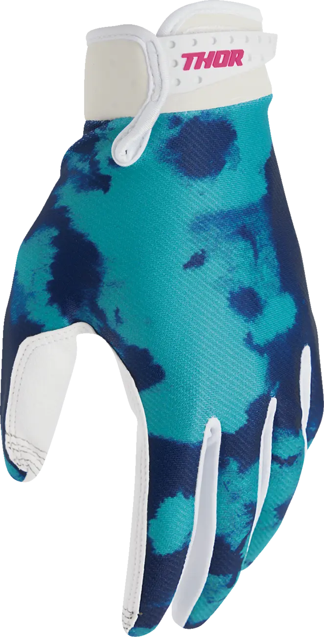Manusi atv/cross Thor Launchmode Bleach, culoare albastru/alb, marime 2XL [2]