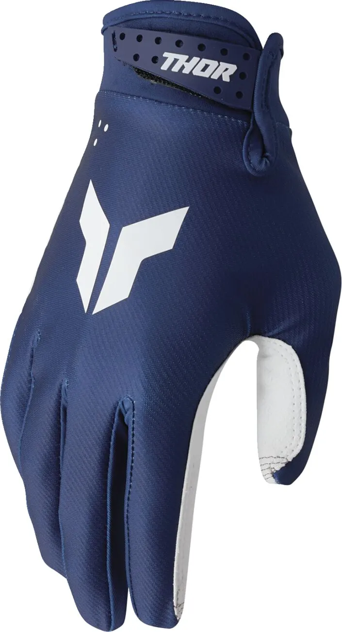 Manusi atv cross Thor Launchmode Navy, culoare albastru alb, marime XS Echipamente