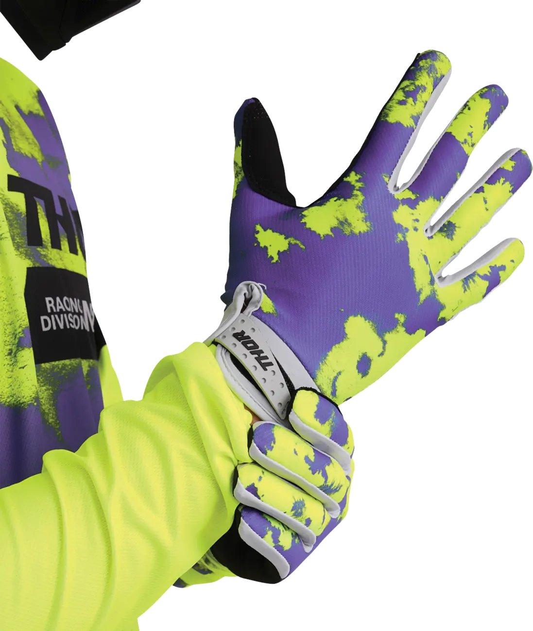 Manusi atv/cross Thor Launchmode Bleach, culoare mov/verde, marime 2XL [5]