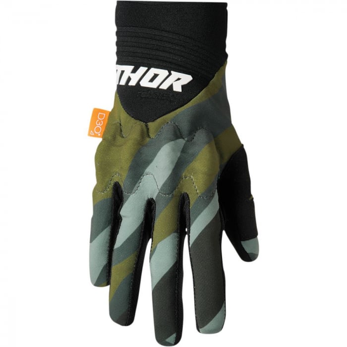 Manusi atv cross Thor Rebound, culoare camo negru, marime XS