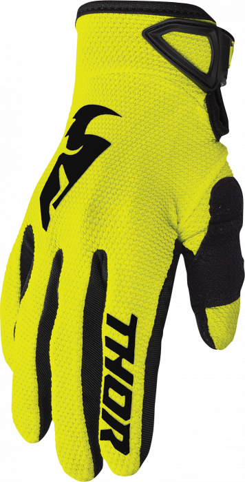 Manusi atv cross Thor Sector, culoare galben fluo negru, marime S