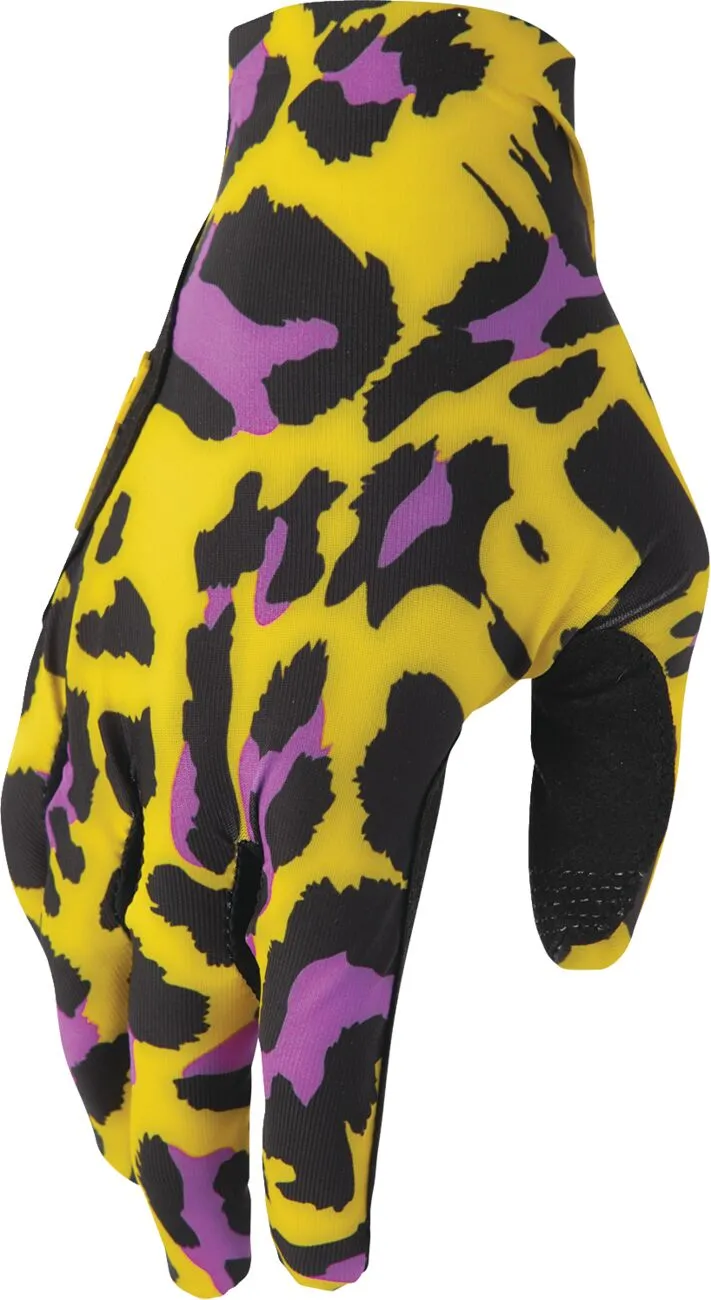 Manusi atv cross Thor SportMode Cheetah, culoare galben violet, marime 2XL Echipamente