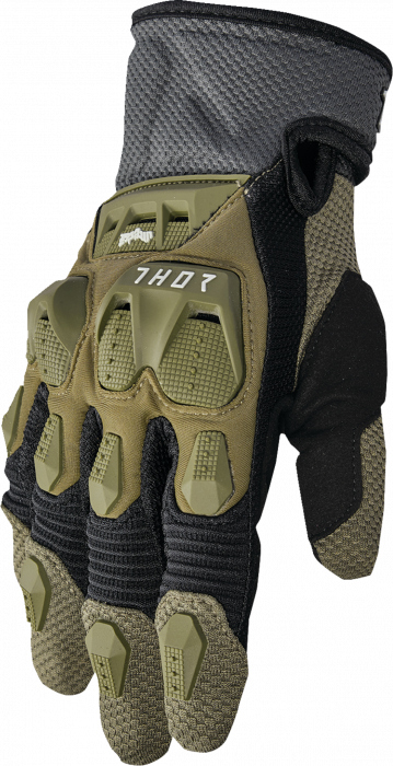 Manusi atv cross Thor Terrain, culoare army gri, marime XS