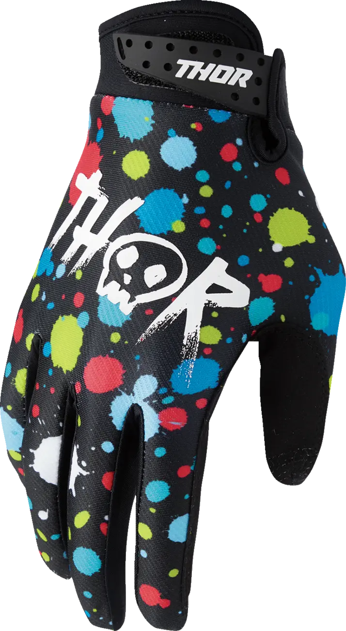 Manusi copii atv cross Thor LaunchMode Splat, culoare multicolor, marime YL