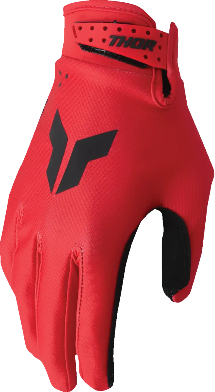 Manusi copii atv cross Thor LaunchMode Split, culoare rosu, marime YS
