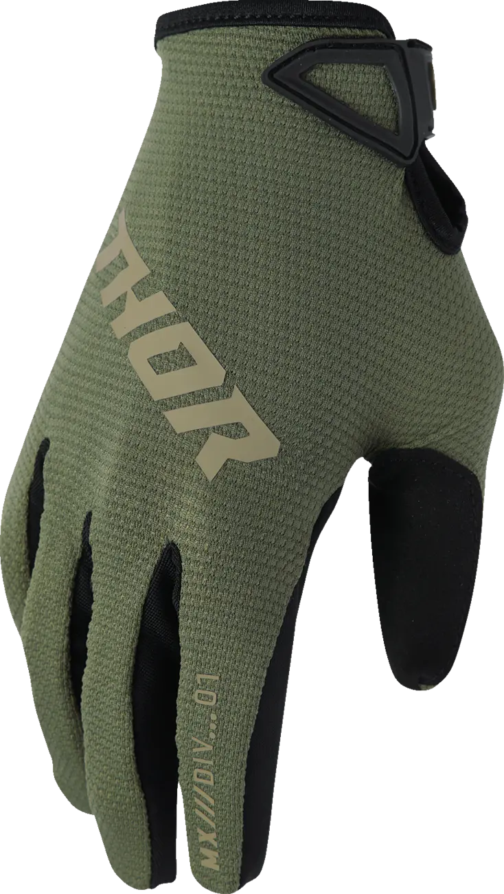 Manusi copii atv cross Thor LaunchMode Static, culoare verde, marime 2YXS