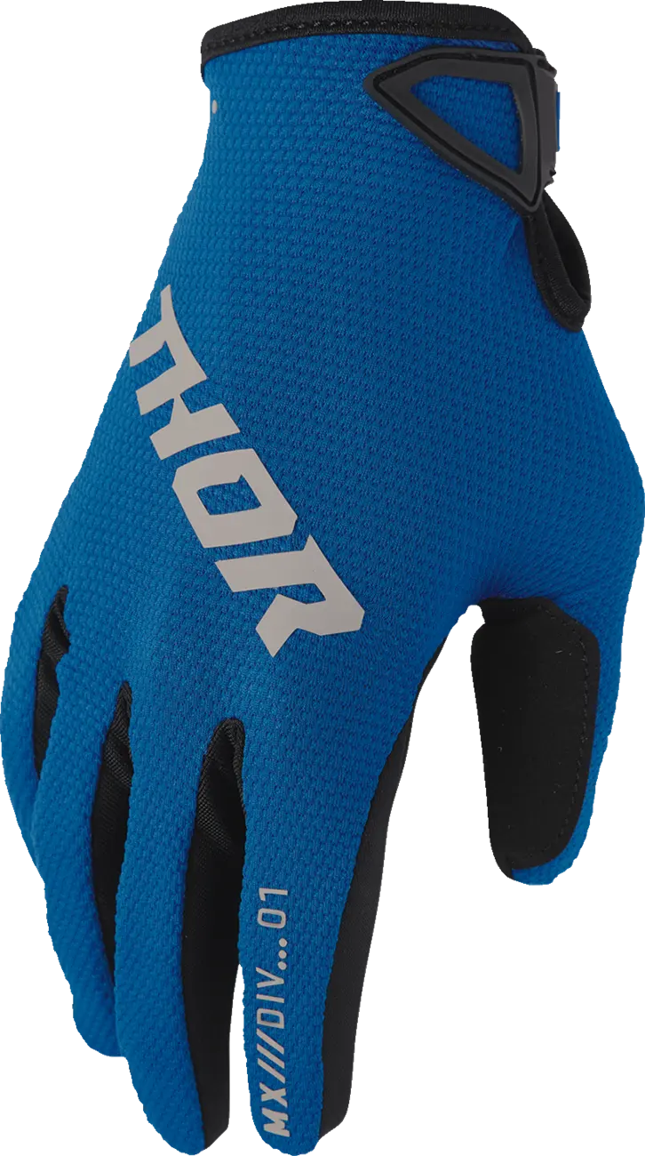 Manusi copii atv cross Thor LaunchMode Static, culoare albastru, marime YXS