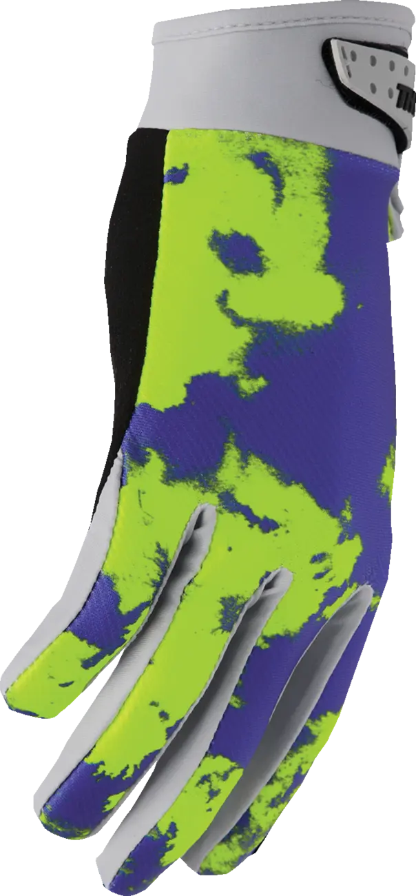 Manusi copii atv/cross Thor LaunchMode Bleach, culoare mov/verde, marime YM [2]