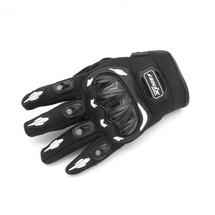 Manusi enduro/atv/cross Asix AS2 Senior, culoare negru/alb, marime M [6]