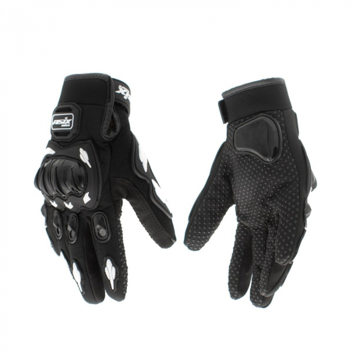 Manusi enduro/atv/cross Asix AS2 Senior, culoare negru/alb, marime M [4]