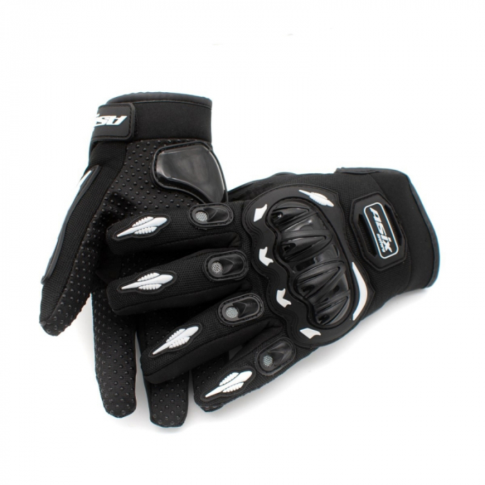 Manusi enduro/atv/cross Asix AS2 Senior, culoare negru/alb, marime M [2]