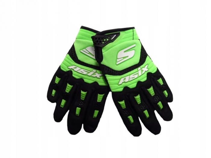 Manusi enduro atv cross Asix AS3 Senior, culoare verde lime, marime L