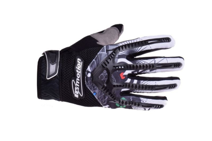 Manusi enduro textil Range, culoare negru alb, marime S