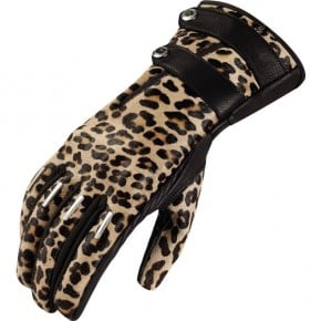 Manusi moto dame piele Icon CatWalk Leopard culoare negru marime S