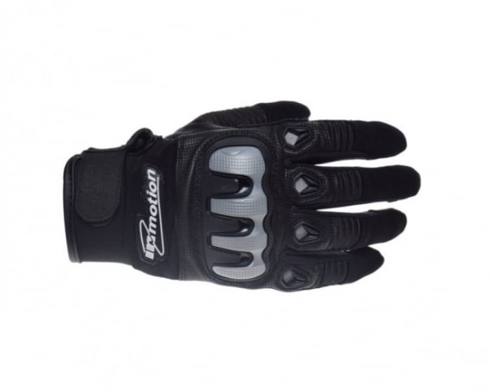 Manusi moto In Motion, protectii, culoare gri negru, marime S