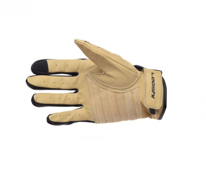 Manusi moto Leoshi, din piele, Born To Ride, culoare crem, marime XL [2]