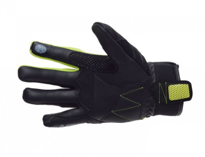 Manusi moto Leoshi piele, marime L, culoare negru/galben [2]