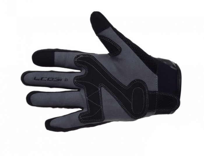 Manusi moto Leoshi piele/textil, culoare negru/gri, marime XL [2]