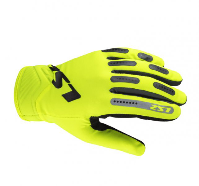 Manusi moto, LS2 Bend Man, marime S, culoare galben, lycra, piele intoarsa artificiala si neopren