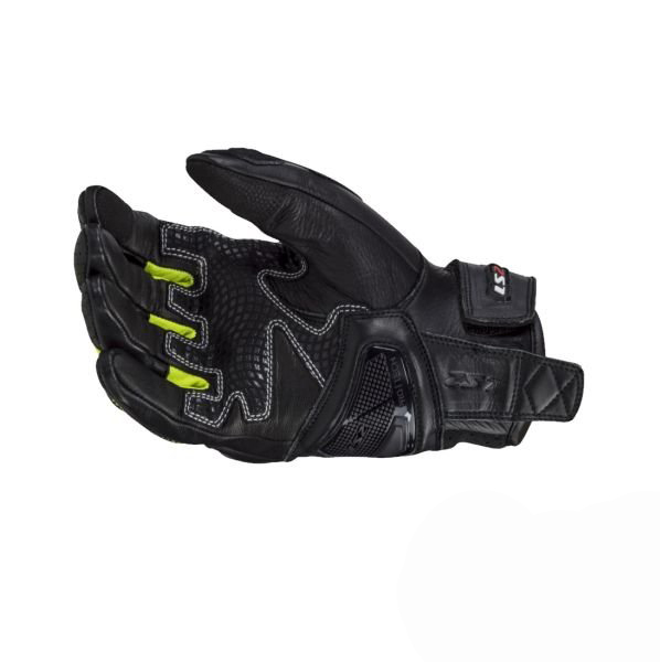 Manusi moto piele/carbon LS2 Spark2, culoare negru/galben, marime S [2]