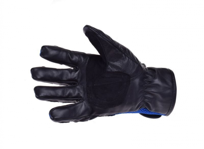 Manusi moto WM piele/textil , culoare negru/albastru, marime XS [2]