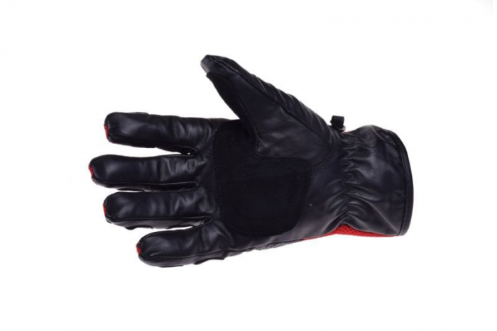 Manusi moto WM piele/textil, culoare negru/rosu, marime M [2]