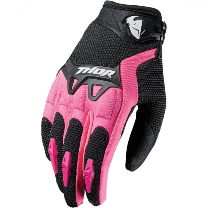 Manusi motocross dame Thor S7W Spectrum, negru roz, XL